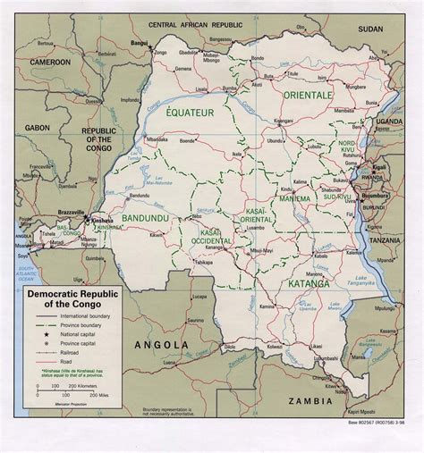 Democratic Republic Of Congo map, travel information, tourism & geography