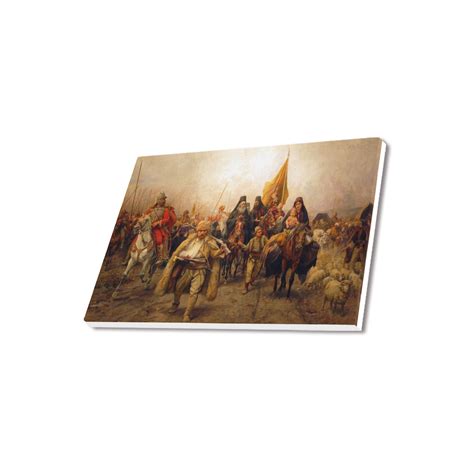 Migration Of Serbs Frame Canvas Print 18"x12" | ID: D6839050