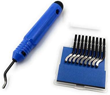 Aone Swivelling Deburring Set with Handle & 10pc Blades Portable for ...