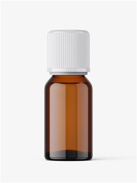 Amber essential oil bottle mockup - Mockups Design