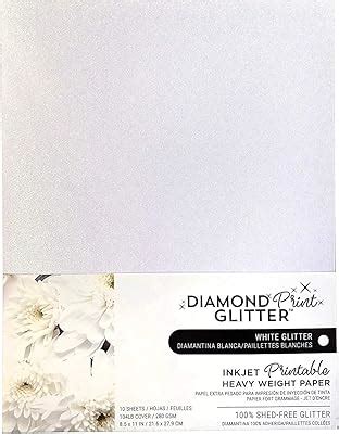 DiamondPrintGlitter Buy Inkjet Printable White Glitter Paper Online ...