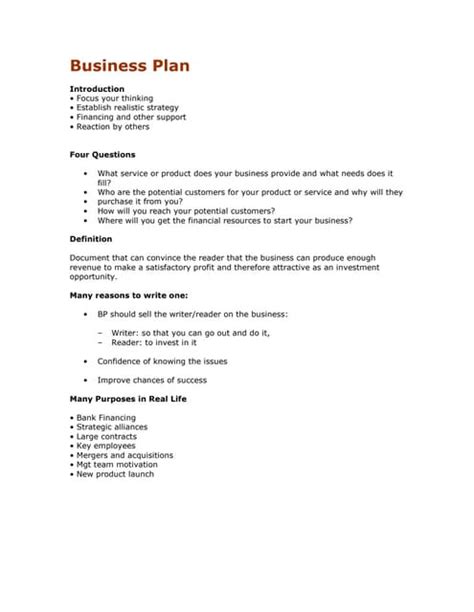 Microsoft Word Business Plan Template 的图像结果