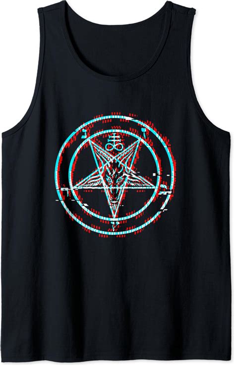 Buy Satanic Pentagram Baphomet Vaporwave Aesthetic Horror Tank Top ...