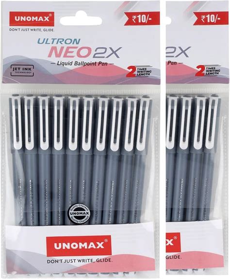 UNOMAX Ultron 2X Ball Pen - Set of 10 (Jet Blue) | Unleash the Art of ...