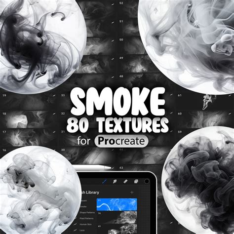 80 Procreate Smoke Textures | Realistic Smoke Procreate Seamless ...