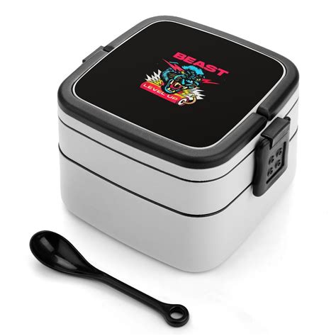 Mr Beast Level Up Logo Reusable Bento Boxes Lunch Box Double Layer ...