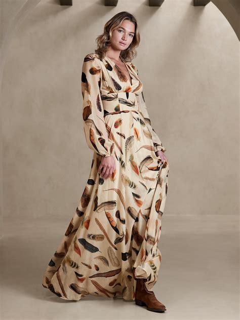 Banana Republic Marta Cotton-Silk Maxi Dress multi - 578968012