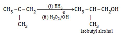 Conversion of isobutene into isobutyl alcohol can be possible with