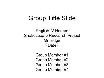Image result for PowerPoint Title Page Group Project