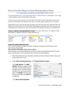 Image result for Printing Labels In Mail Merge
