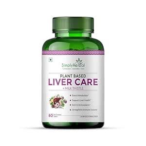 Simply Herbal Plant Based Liver Detox Tablet, Milk Thistle Extract ...