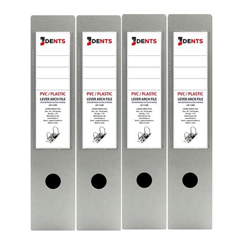 JDENTS® Plastic Lever Arch Binder Box File for Legal, Letter, A4 Size ...