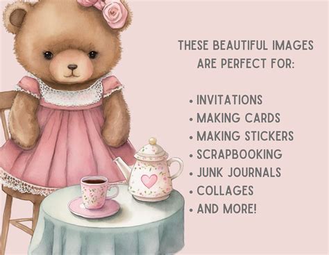Teddy Bear Tea Clipart