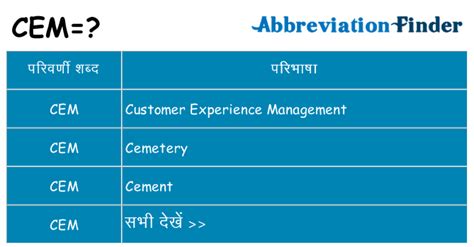 CEM का क्या अर्थ है?