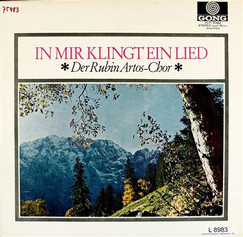 Der Rubin Artos Chor. In mir klingt ein Lied – Bertelsmann Vinyl Collection
