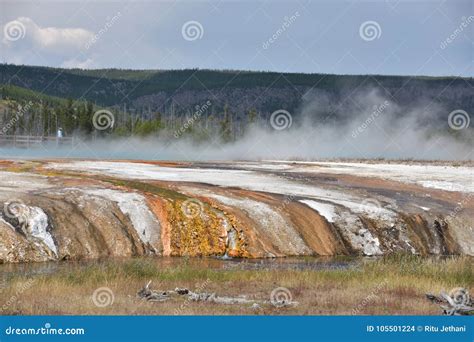 Black Sand Basin at Yellowstone National Park Stock Photo - Image of ...