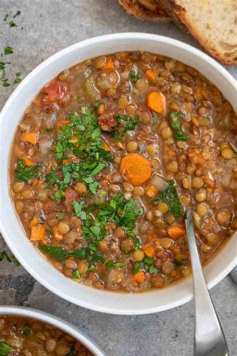 Slow Cooker Lentil Soup - Stephanie Kay Nutrition