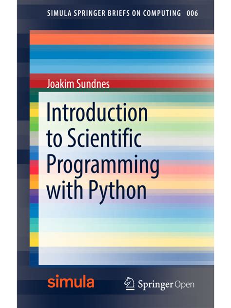 Image result for Scientific Programming with Python Books