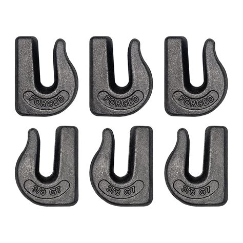 6 Pack Heavy Duty 3/8" Weld On Grab Hook, Grade 70 Clevis Chain Hook ...