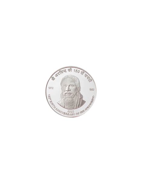 India Govt.Mint 150th Birth Anniversary Of Sri Aurobindo Com coin