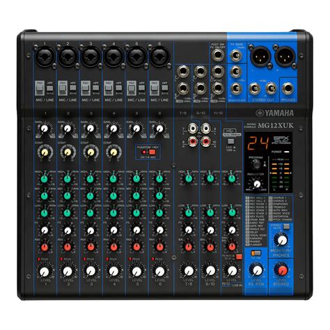 Buy Yamaha MG12XUK Mixing Console - Compact Mixer with 12 Input ...
