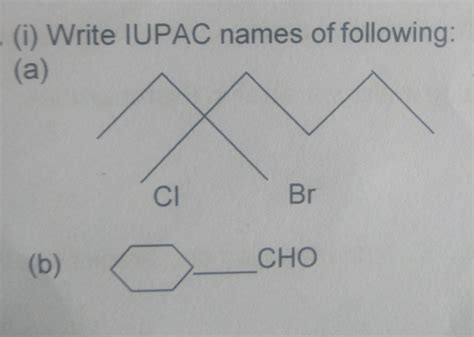 write IUPAC names of following - Brainly.in