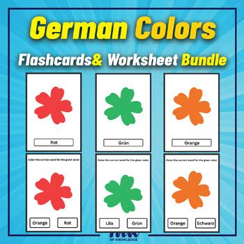 Image result for German Colors Worksheet