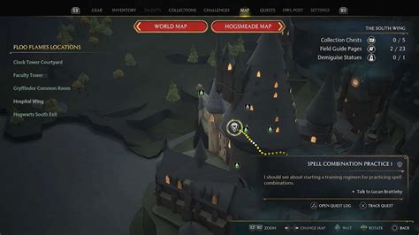 Hogwarts Legacy Spell Combination Practice 1 side quest walkthrough