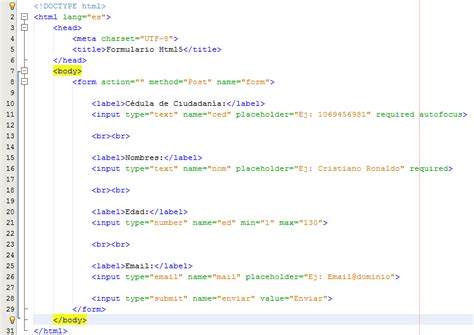 Image result for HTML5 Formularios