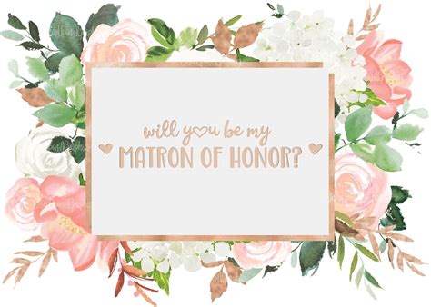 Will You Be My Matron of Honor, Bridesmaid Proposal, Printable Matron ...