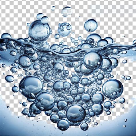 Premium PSD | Water bubbles on transparent background