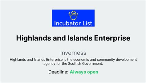 Highlands and Islands Enterprise - Key Information