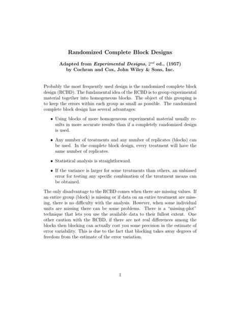 Image result for Randomized Complete Block Design Example