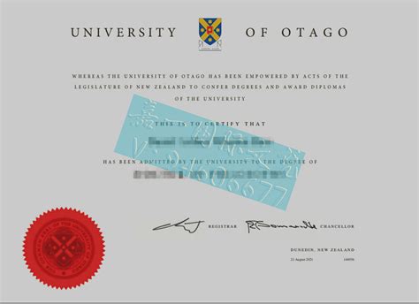领取21年奥塔哥大学学位证电子图流程or新西兰OTAGO文凭认证