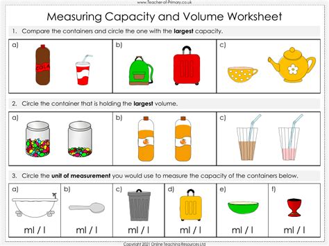 Image result for Measuring Capacity Math Games