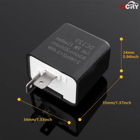 Buy 12V Speed Adjustable 2 Pin LED Electronic Flasher Relay for ...