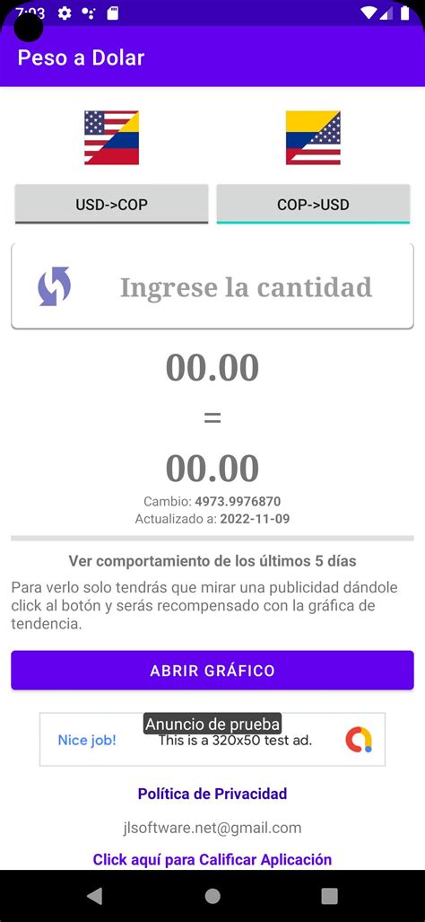 Descargar Pesos Colombianos a Dolares APK Última Versión 1.3 para Android