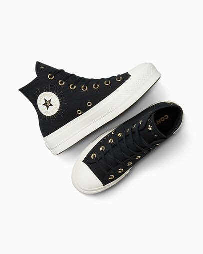 Chuck Taylor All Star Lift Platform Cosmic Embroidery Women's High Top ...