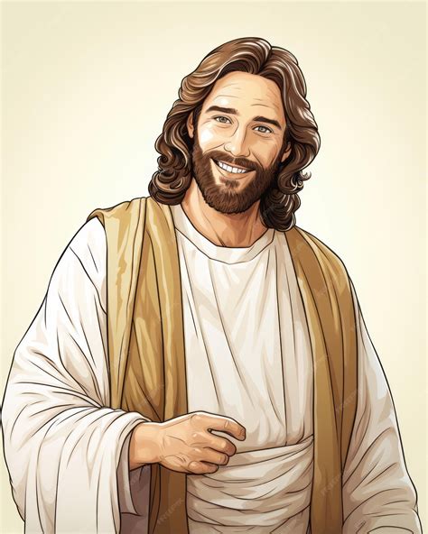 Premium AI Image | jesus with a smile on his face