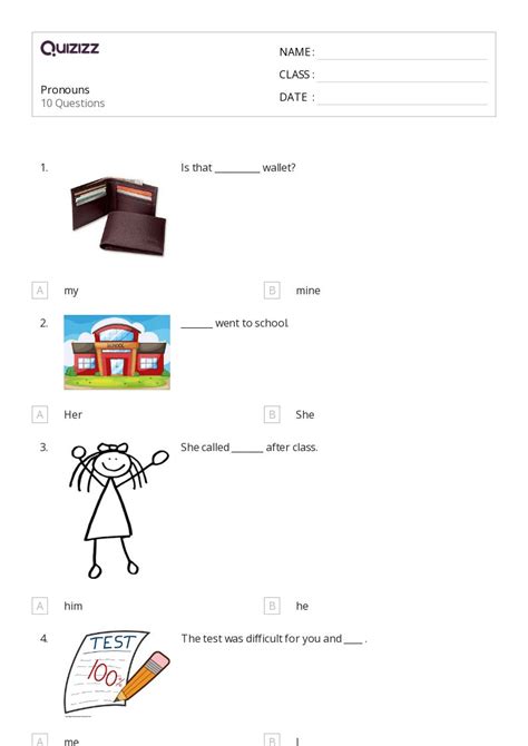 50+ Vague Pronouns worksheets for 1st Class on Quizizz | Free & Printable