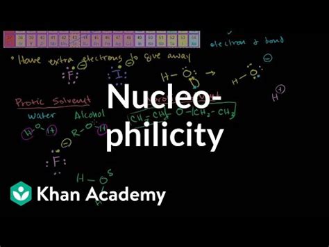 Nucleophile Strength - Organic Chemistry, Chemistry Video Lecture ...