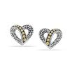 LeCalla - Buy 925 Sterling Silver Two-Tone Caviar Beaded Heart Stud ...