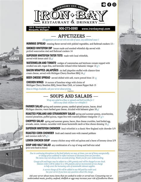 Iron Bay Restaurant & Drinkery - Marquette Michigan Restaurant - HappyCow