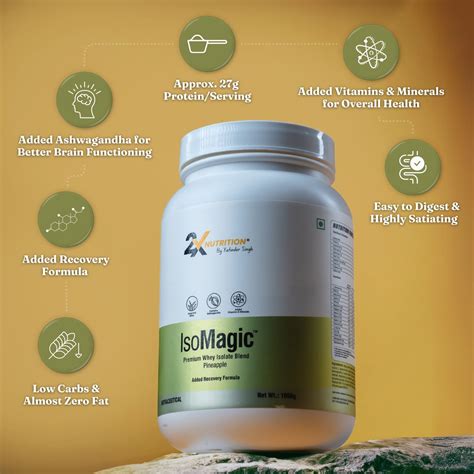 Buy IsoMagic Pineapple 1kg - Isolate Powder – 2X Nutrition