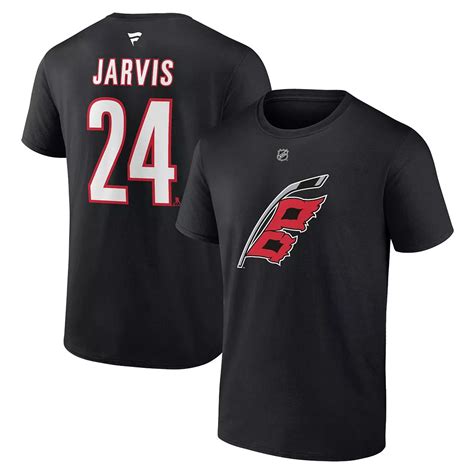 Men's Fanatics Seth Jarvis Black Carolina Hurricanes Authentic Stack ...