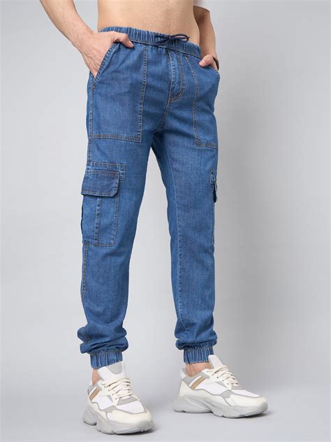 Men's Light Blue Denim Cargo Jogger – Studio Nexx