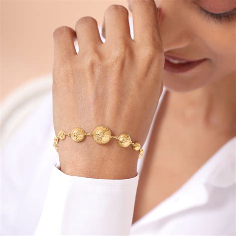 Orbital Glamour 18KT Gold Bracelet