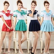 Buy Girls Summer Skirt Japanese School Dress Outfit Sailor Uniform ...