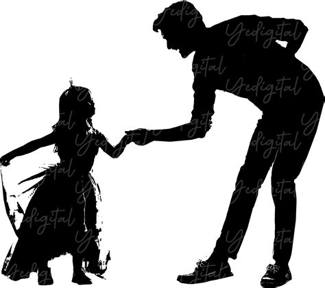 Father And Daughter Silhouette