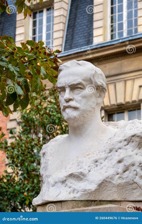 Statue of Louis Pasteur in Front of the Historic Institut Pasteur Building, Paris, France ...
